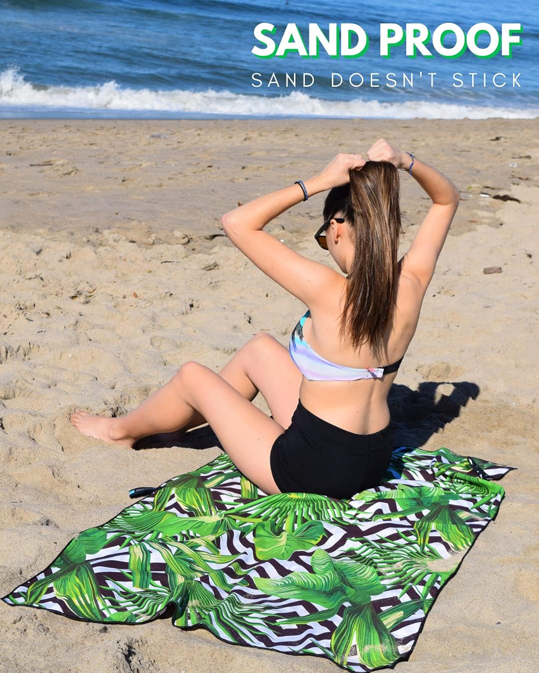 ECCOSOPHY Microfiber Beach Towel - Sand Free Towels are Quick Dry, Light Weight, Super Absorbent - Perfect Pool, Travel, Cruise, Camping Essentials - Oversized Extra Large for Adults 71x35 in