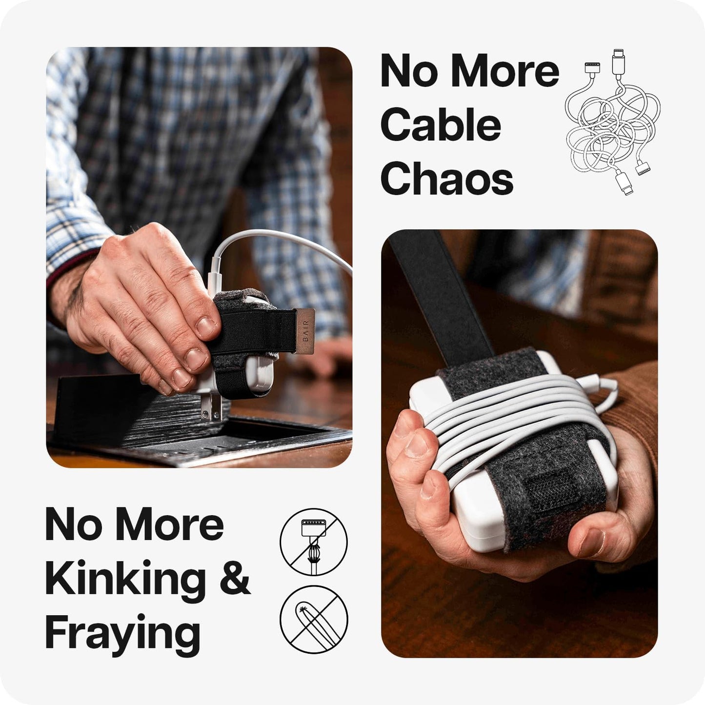 TAIM - Premium Charging Cable Organizer Case | Compact Travel Cord Management Accessories for Apple MacBook Pro, MacBook Air, & Vision Pro | Works with Apple USB-C & MagSafe Chargers | Size: Small