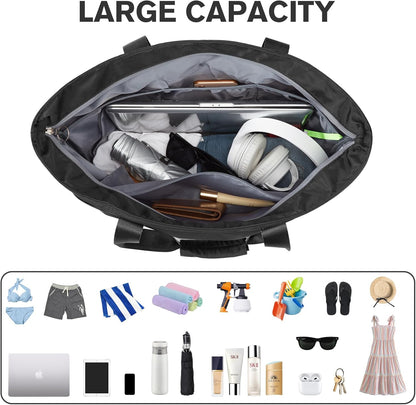 G4Free Beach Bag, Waterproof Beach Bags for Women, Personalized Strap Tote Bag for Women Birthday Gifts