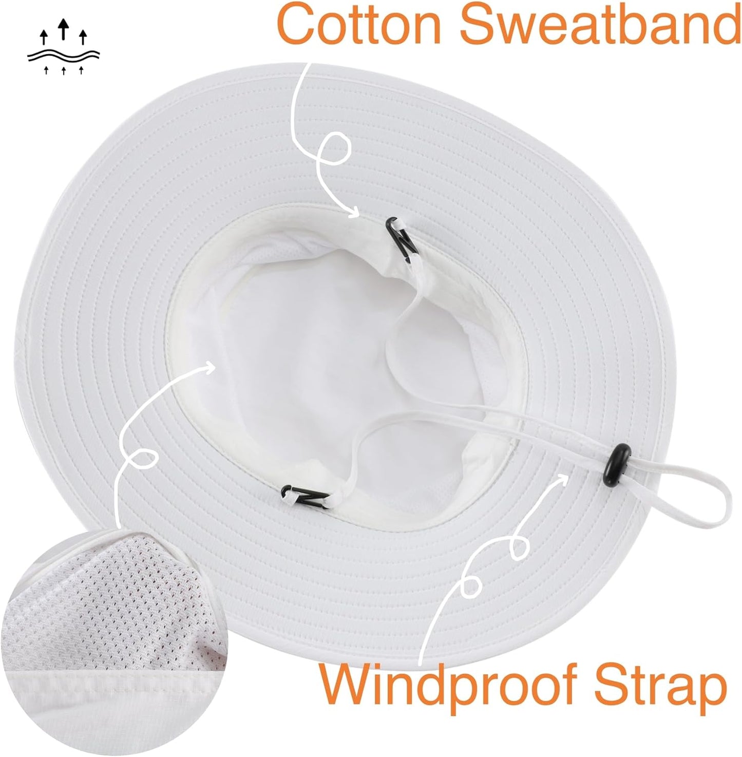 Home Prefer UPF50+ Mens Sun Hat Wide Brim Fishing Hat Sun Protection Beach Gardening Bucket Hat for Men Women