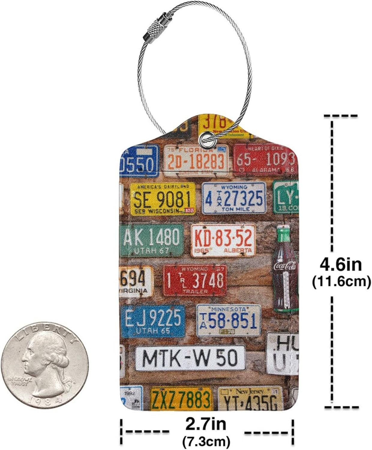 2 Pack Luggage Tags for Suitcases Women Men Kids, License Plates Bag Tags for Leather Luggage with Waterproof Suitcase Tags Privacy Cover Name ID Label Steel Loop for Travel Bag Suitcase