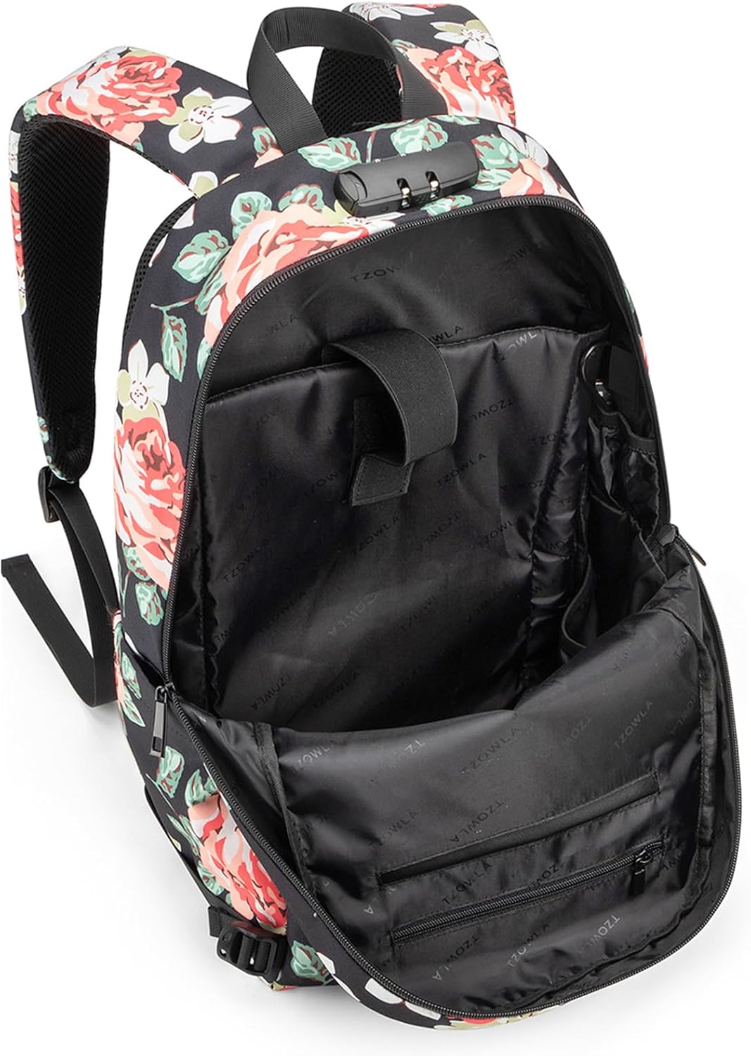 Tzowla Backpack Purse for Women, Stylish Travel Casual Daypack, Work Shopping Bag Light Weight For Men Fits 15.6 Inch Laptop Netbook- Flower