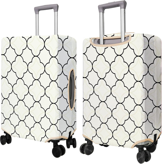 Travel Luggage Cover Suitcase Protector Fits 18-32 Inch Wheel Covers PatternedTravel Related Items Flower Luggage Protector Elastic L