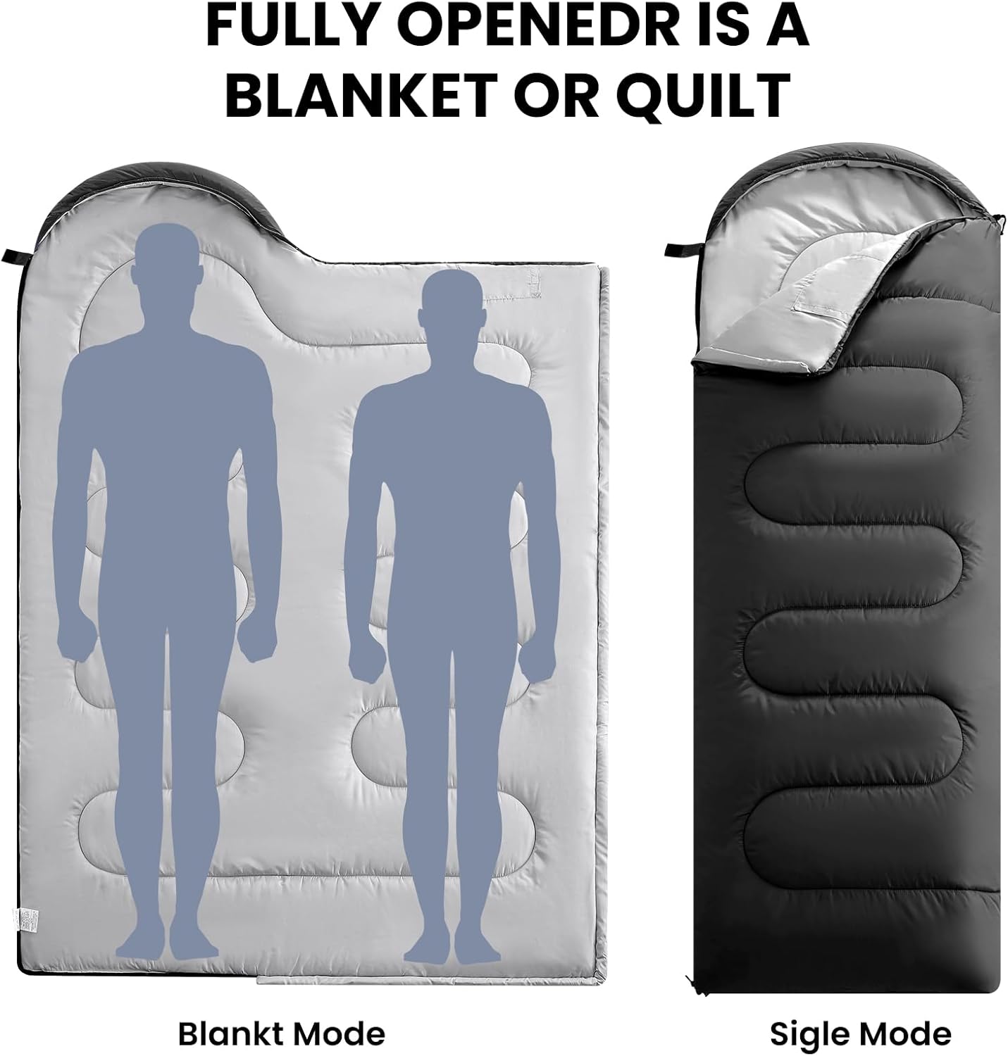 FARLAND Sleeping Bags 30℉ for Adults Teens Kids with Compression Sack Portable and Lightweight for 3-4 Season Camping, Hiking,Waterproof, Backpacking and Outdoors