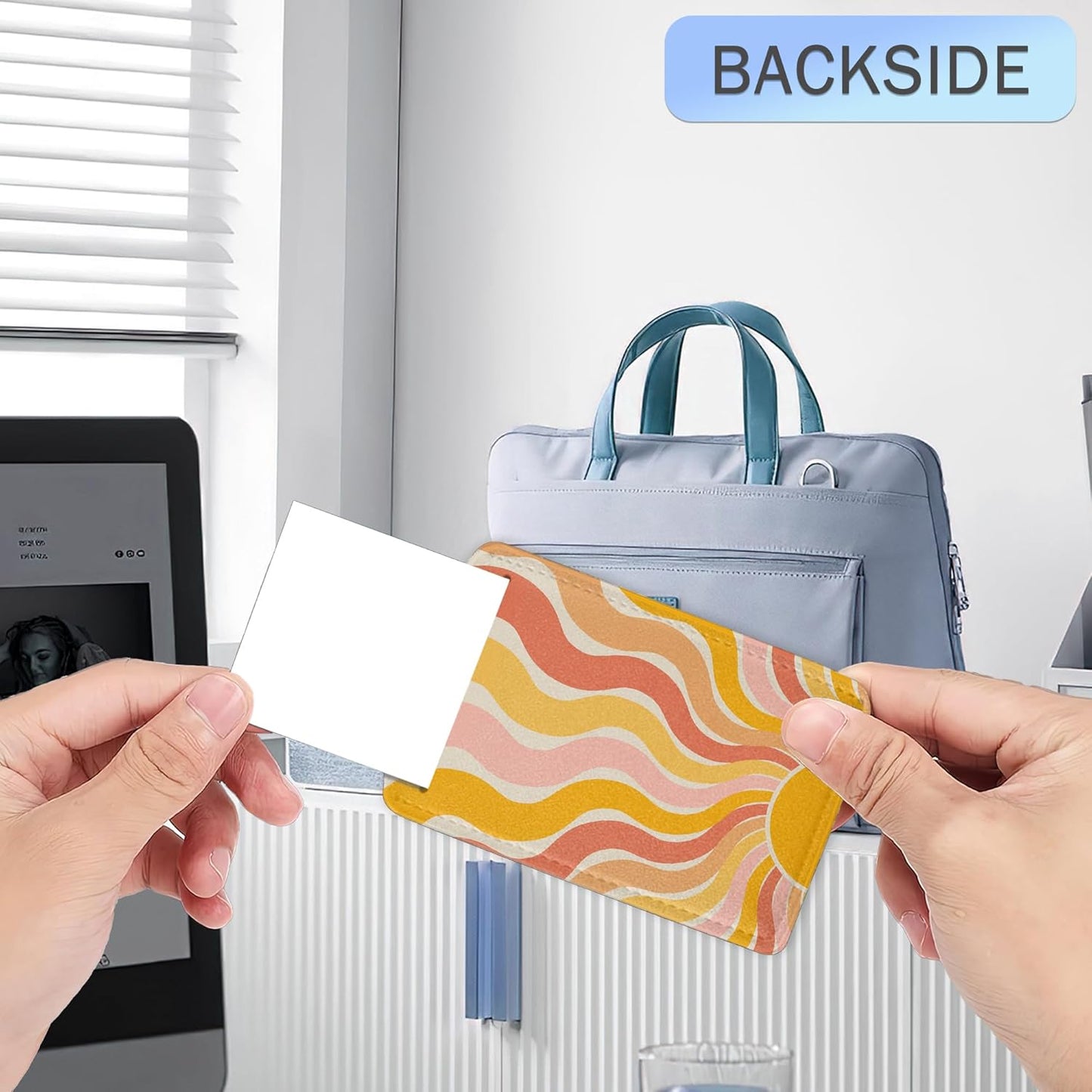 Retro Boho Rainbow Luggage Tags,2 Pack Sunrise Luggage Tag,Leather Privacy Cover ID Label with Stainless Steel Loop for Women Men Kids Girls Travel