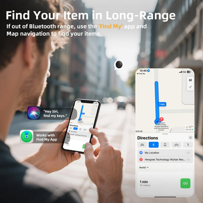 Esky Bluetooth Tracker Tag, Smart Luggage Tracker Compatible with Apple Find My APP (Only for iOS, Not for Android), Key Finder and Item Locator for Luggage, Backpack, Suitcases, Pets, Wallet