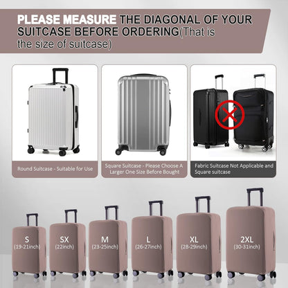 Travel Luggage Cover - Scratch-Resistant Fit 19-31 Inch, Khaki, XL(28-29 inch)
