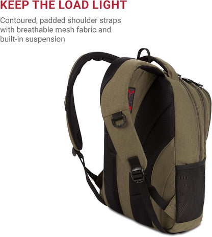 SwissGear Cecil 5505 Laptop Backpack, Olive, 18-Inch