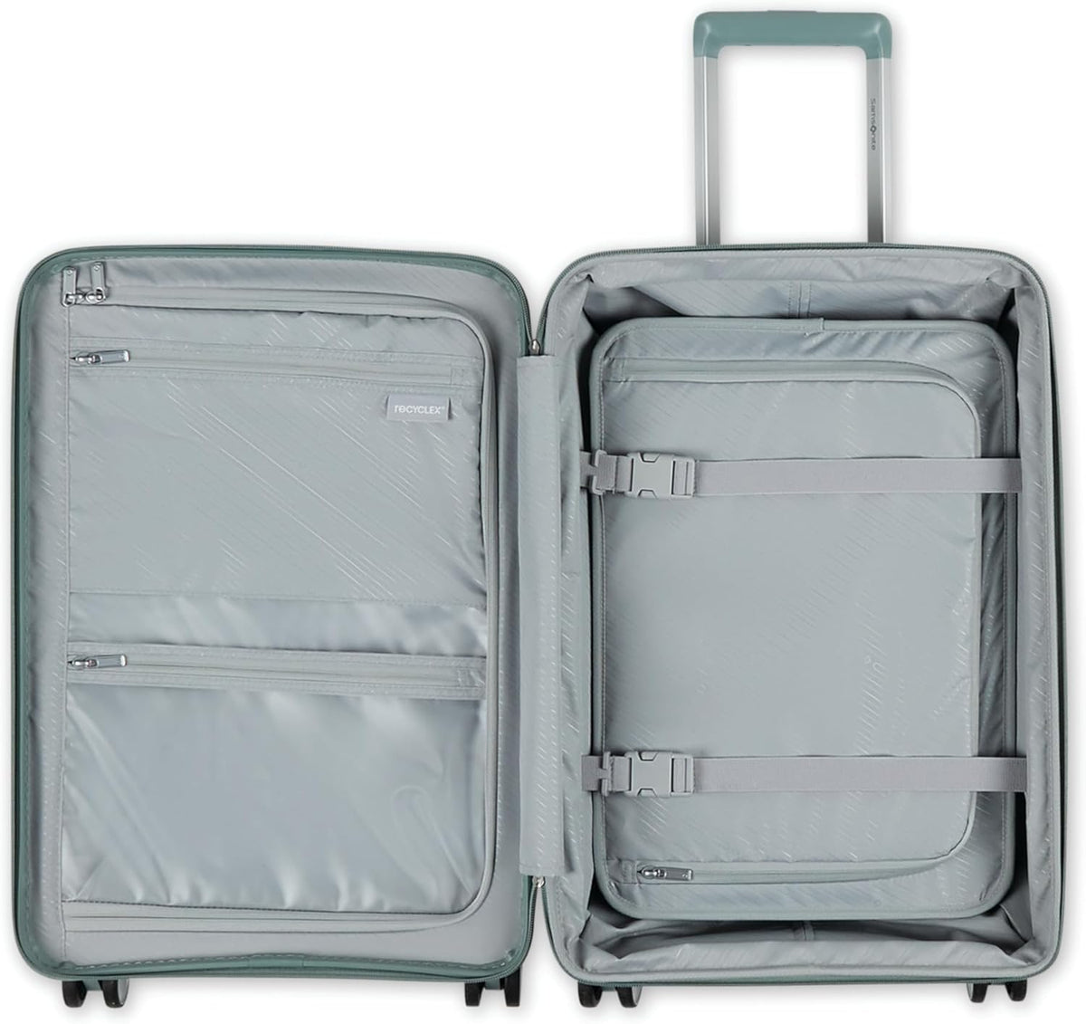Samsonite Elevation Plus - Carry-On Hardside Luggage with QuickEntry™ Front Compartment - Scratch Resistant Polypropylene Shell, AirTag Holder, TSA Lock, Airline Approved- Cypress Green