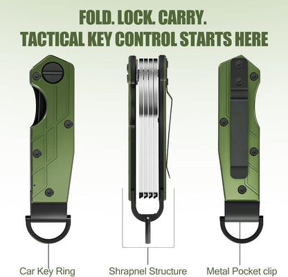 Key Organizer for Men Compact Key Holder Minimalist Key Case Metal Key Chain Key Holder for Keychain Secures 2-5 Keys