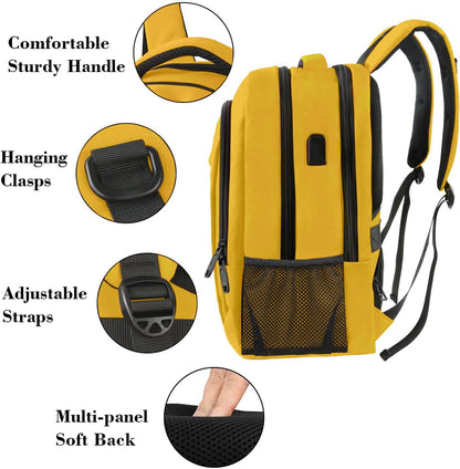 MATEIN Travel Laptop Backpack, Sturdy Anti Theft College School Backpack for Girls Boys with USB Charging Port, Water Resistant 15.6 Inch Computer Daypack Student BookBag Gift for Women and Men