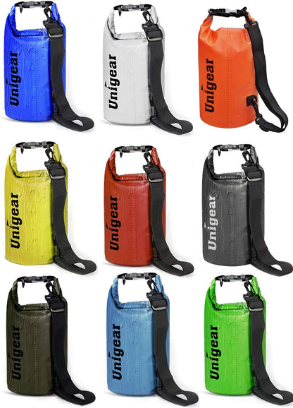 Unigear Dry Bag Waterproof, 2L/5L/10L/20L/30L/40L Floating and Lightweight Bags for Kayaking, Boating, Fishing, Swimming and Camping with Waterproof Phone Case