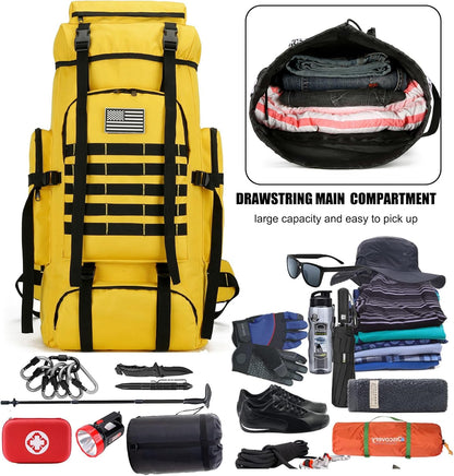 Hiking Backpack for Men 70L/100L Camping Backpack Military Rucksack Molle 3 Days Assault Pack for Climbing
