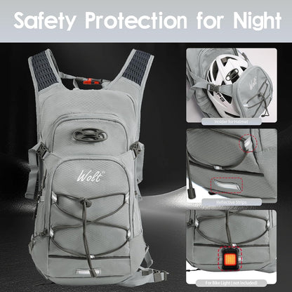 WOLT Hydration Backpack 18L Hiking Water Backpack with 2L Water Bladder for Men Women, Hydration Pack for Running Cycling Biking and Climbing