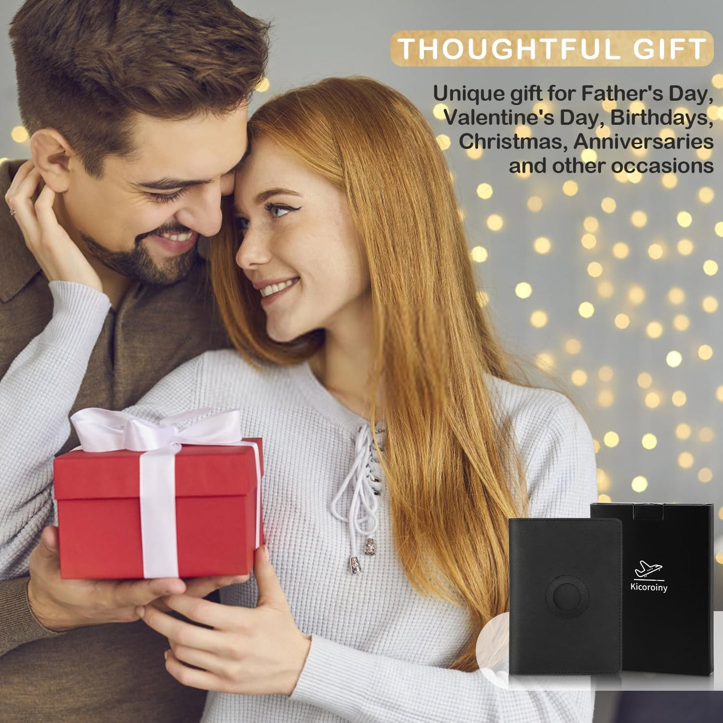 Airtag Passport Holder for Men and Women Travel, Real Leather Passport Wallet, Handmade Passport Cover Case with Airtag Slot, Travel Must Haves Essentials Accessories Birthday Gifts(Crazy Horse,Black)