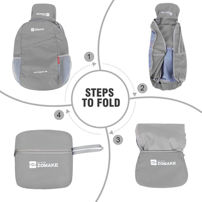 ZOMAKE Lightweight Packable Backpack 20L, Foldable Backpacks Small Daypack for Hiking Water Resistant Day Bag for Travel