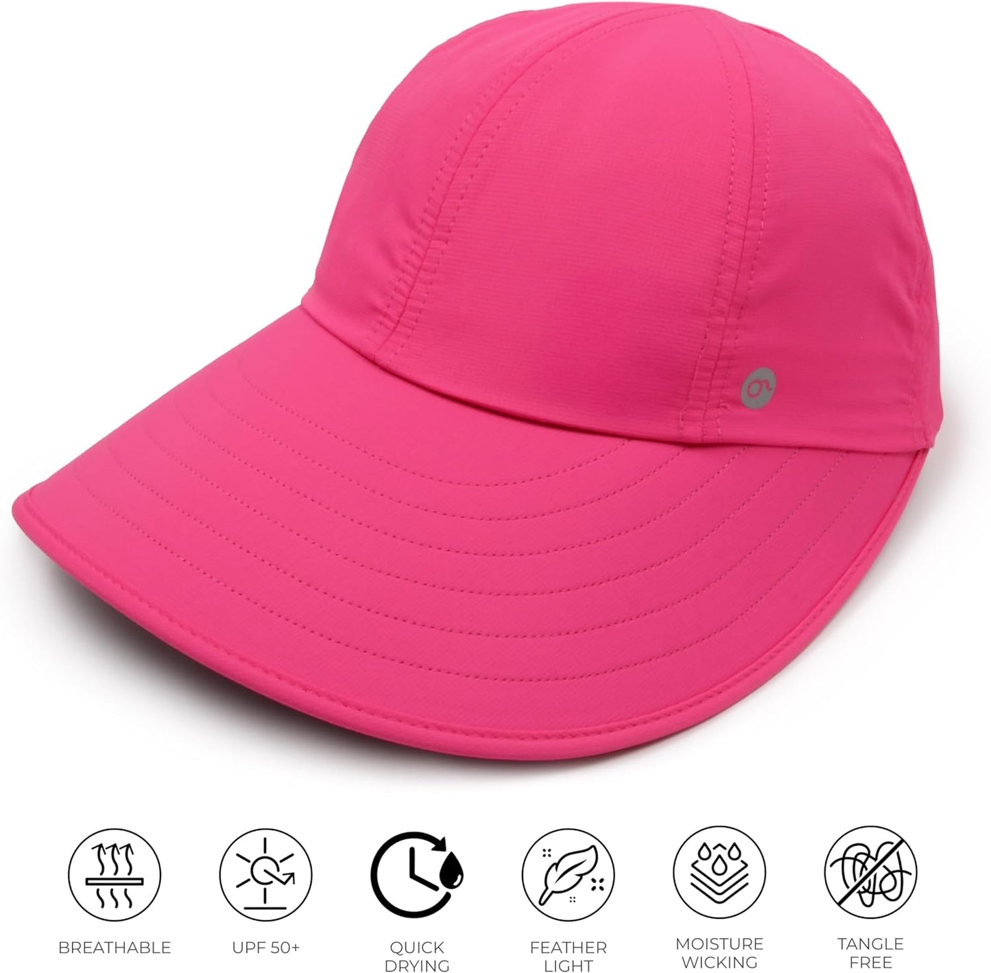 Ponyflo Sunblocker Wide Brim Hat - Oprah Awards Best Sun Hat - UV 50 Protection - Ponytail Sunhat for Women