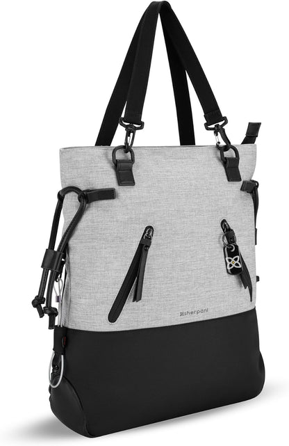 Sherpani Tempest, Anti-Theft Convertible Backpack, Teacher Tote Bag, Travel Backpack for Women, Fits 15 Inch Laptop (No Sleeve) (Sterling)