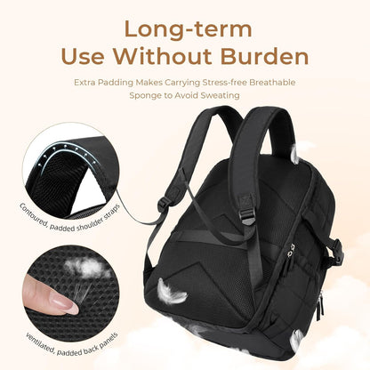 CLUCI Wrinkle-Resistant Laptop Backpack for Women, 17.3 Inch Anti Theft Travel Backpack, Puffer Quilted Work Backpack, Water Resistant College Bookbag with RFID