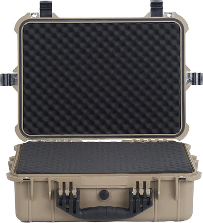 MEIJIA Portable Waterproof Protective Case,Hard Camera Case,Customized Fit Foam Inserted, Elegant Black,Fit for Camera, Equipments, Lens,Drones(Black)