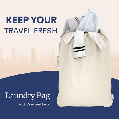 Shacke Premium 5 Packing Cubes Set - Lightweight Mesh Travel Luggage Organizers with Laundry Bag, 5-Piece Suitcase Storage System (Sand)