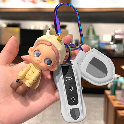 Key Chain, Brass Key Rings 2 Pack Screw Lock Key Organizer with 4 Rings Carabiner Keychain Clip for Men and Women