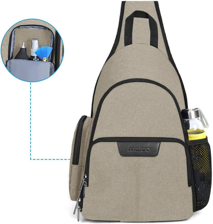 MOSISO Camera Bag Sling Backpack, DSLR/SLR/Mirrorless Full Open Camera Case with Tripod Holder&Rain Cover&Modular Insert, Photography Backpack Compatible with Canon/Nikon/Sony/Fuji, Khaki