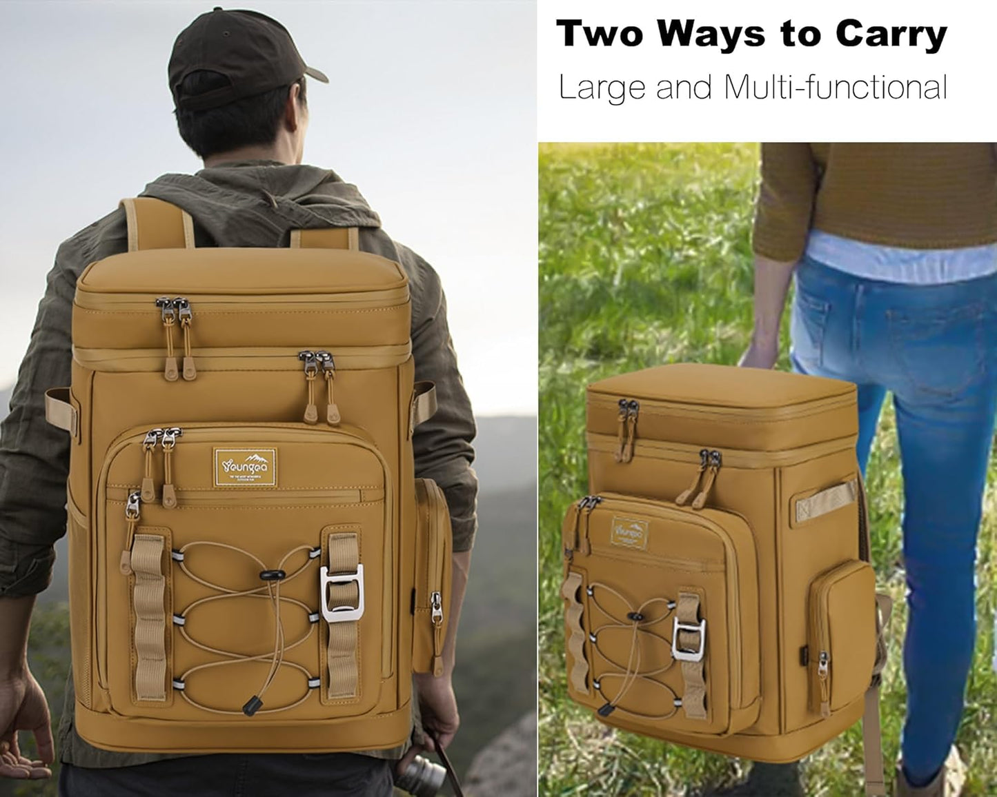 42Cans Cooler Backpack Insulated Leak Proof for Men & Women, Large Waterproof Backpack Cooler for Beach, Picnic, Outdoor, Leakproof, Multi-Functional