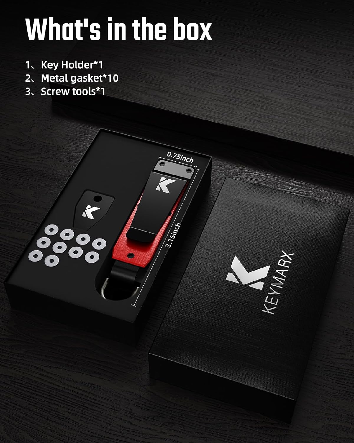 Key Organizer for Men Compact Key Holder Minimalist Key Case Metal Key Chain Key Holder for Keychain Secures 2-5 Keys