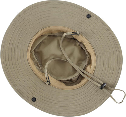 Home Prefer UPF50+ Mens Sun Hat Wide Brim Womens UV Protection Beach Bucket Hat for Fishing Hiking Snap Up Cowboy Hat