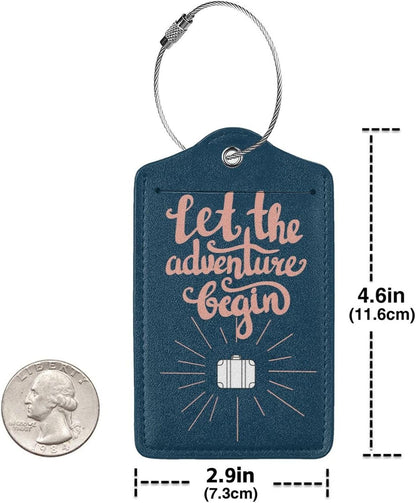 Let The Adventure Begin Luggage Cover Washable Suitcase Protector, Luggage Tag Travel Birthday Gifts For Men Women (M 22-25 Inch Luggage)