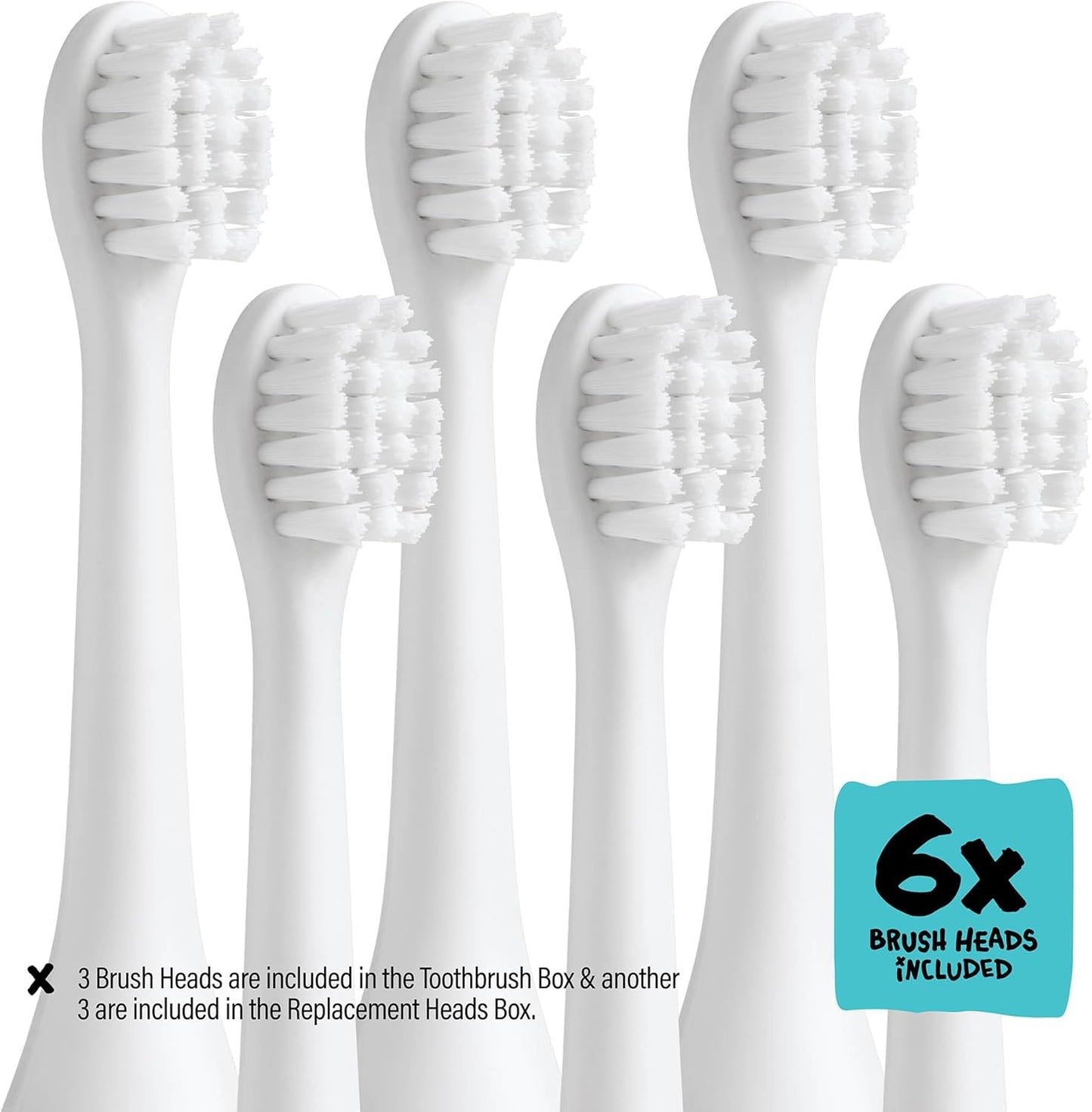 Kids Electric Toothbrush - Rechargeable Vibrating Toothbrush with Timer, Includes 6 Replacement Heads, Gently Cleans Little Teeth, for Girls and Boys, Kids & Toddlers Age 2+, Shark