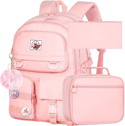 CCJPX Girls Backpack, 16 inch School Laptop Bag College Bookbag, Anti Theft Daypack for Teens Girls Students Women