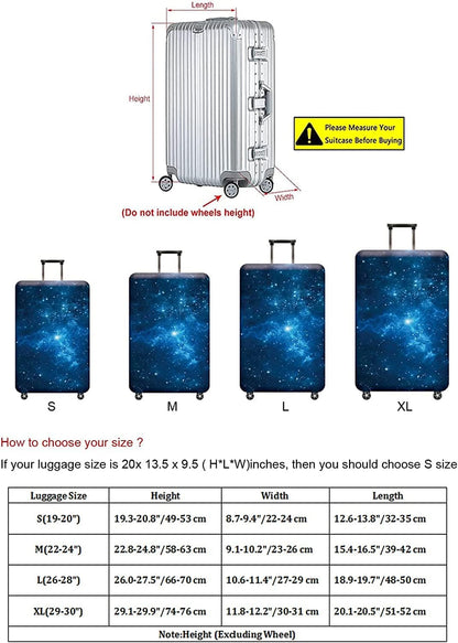 Luggage Cover, Protective Washable Suitcase Cover - Travel Elastic Spandex Suitcase Protector Fits 19 to 20 Inch Galaxy