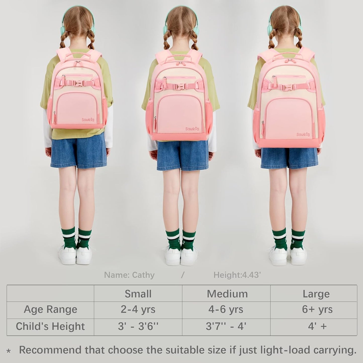 Lightweight Small Backpack for Kids Kindergarten Preschool Backpacks for Girls Ages 2-4-6 (Blush Cream Coral)