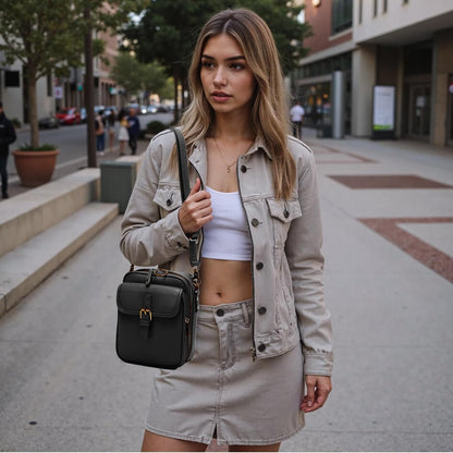 1060 Leather Crossbody Bags for Women Anti-Theft Vegan Purse with Card Slots, Travel Shoulder Bag, Waterproof Crossbody Purse