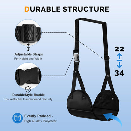 Airplane Foot Hammock,Adjustable Portable Foot Hammock for Plane Travel for Air Travel,Travel Essentials Comfy Foot Hanger Airplane Footrest(1 Set)