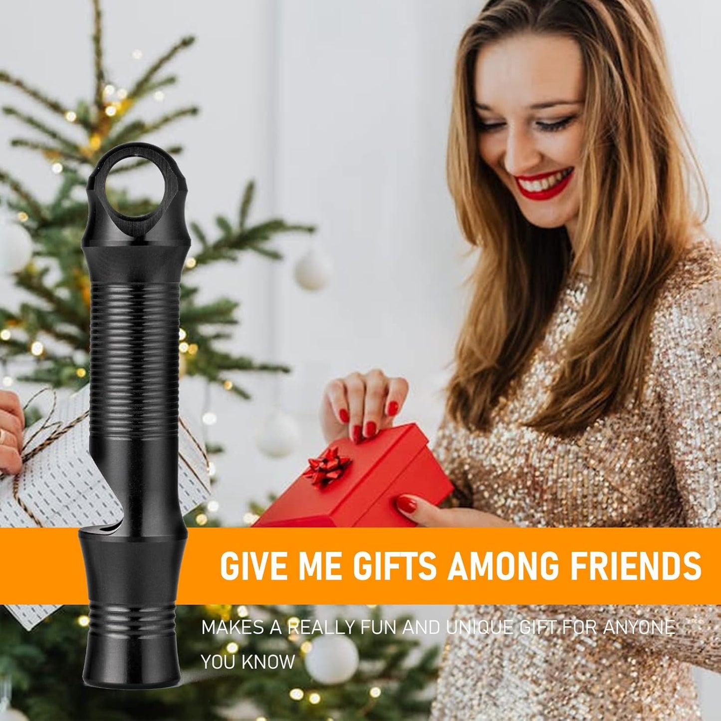 TISUR Titanium Emergency Whistle,EDC Safety Whistles Necklace Loud up to 120db,Survival Whistles for Survival,Hiking,Camping,Pets Training