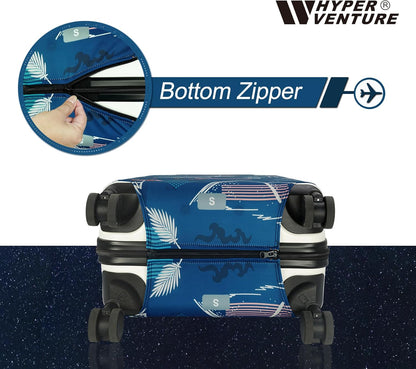 HYPER VENTURE Washable Luggage Cover - Fashion Suitcase Protector Fits 23-26 Inch Luggage (Hawaii Beach, M)