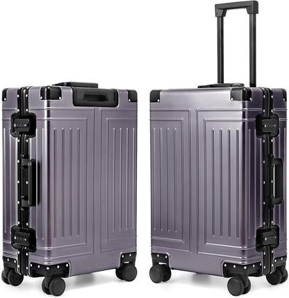 All Aluminum Carry On Luggage，Cut from Whole Aluminum Sheet，22x14x9 Airline by KANGSHILU