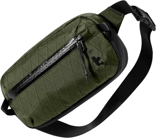 tomtoc 1.5L X-Pac Sling Bag with RFID Blocking, Crossbody Bag Minimalist Chest Shoulder Pack for Men/Women, Water-resistant Lightweight Casual Funny Pack for Travel, Daily Commute