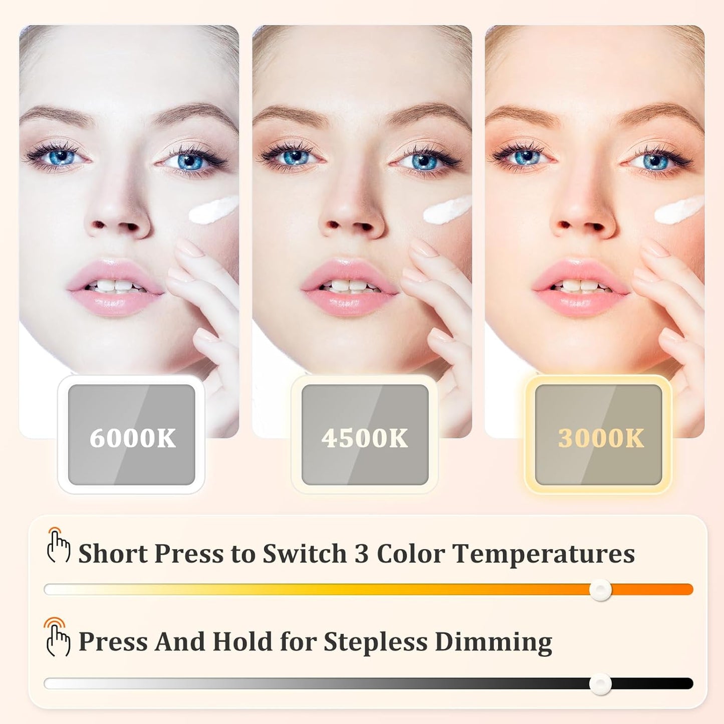 Makeup Bag with LED Mirror, [3 Color and Stepless Dimmable] Rechargeable LED Light for Makeup Bag Train Case with Brushes Storage Organizer, Travel Box Cosmetic Bag for Women - Black