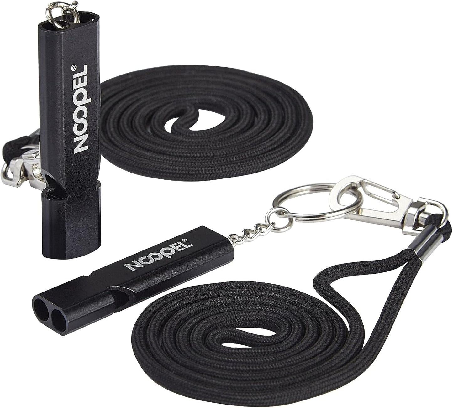 Noopel Emergency Whistles Lifeguard Safety Whistle with Lanyard and Keychain for Outdoor Camping Hiking Boating Backpacking Fishing Kayak Kids Rescue Signaling Loud Survival Whistle
