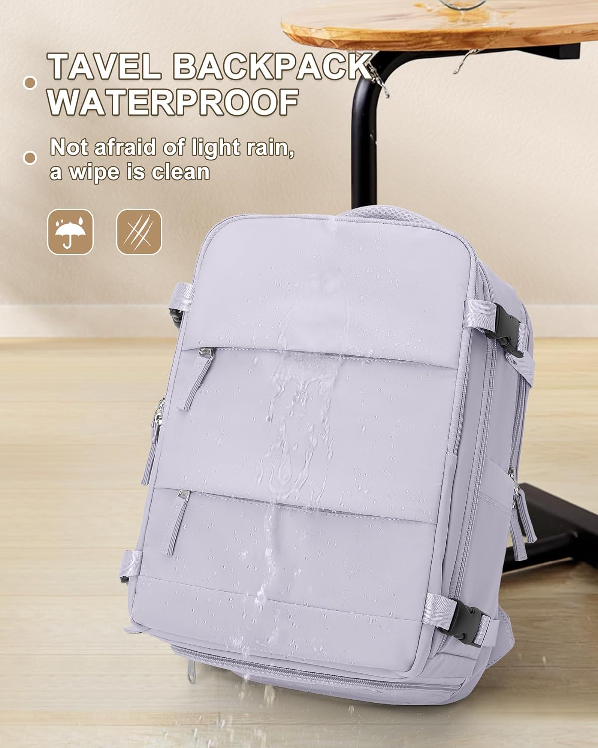 coowoz Large Travel Backpack Carry On for Women Man Gym Backpack with Laptop Compartment Mochila de Viaje Teacher Personal Item Backpacks Rucksack Airplane Accessories Must Haves Purple