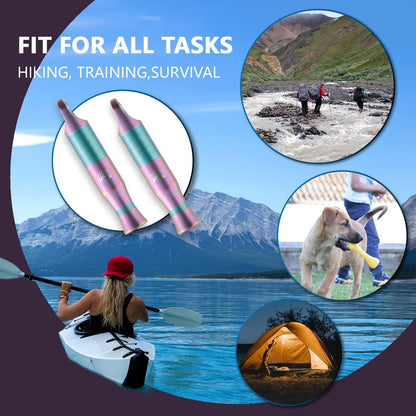 WeKnife Emergency Whistle Survival Loud, Titanium Outdoor Safety Whistle Survival Shrill Loud Blast with Paracord for Kayak, Life Vest, Jacket, Boating, Fishing,Camping, Hiking, Hunting, Coyote