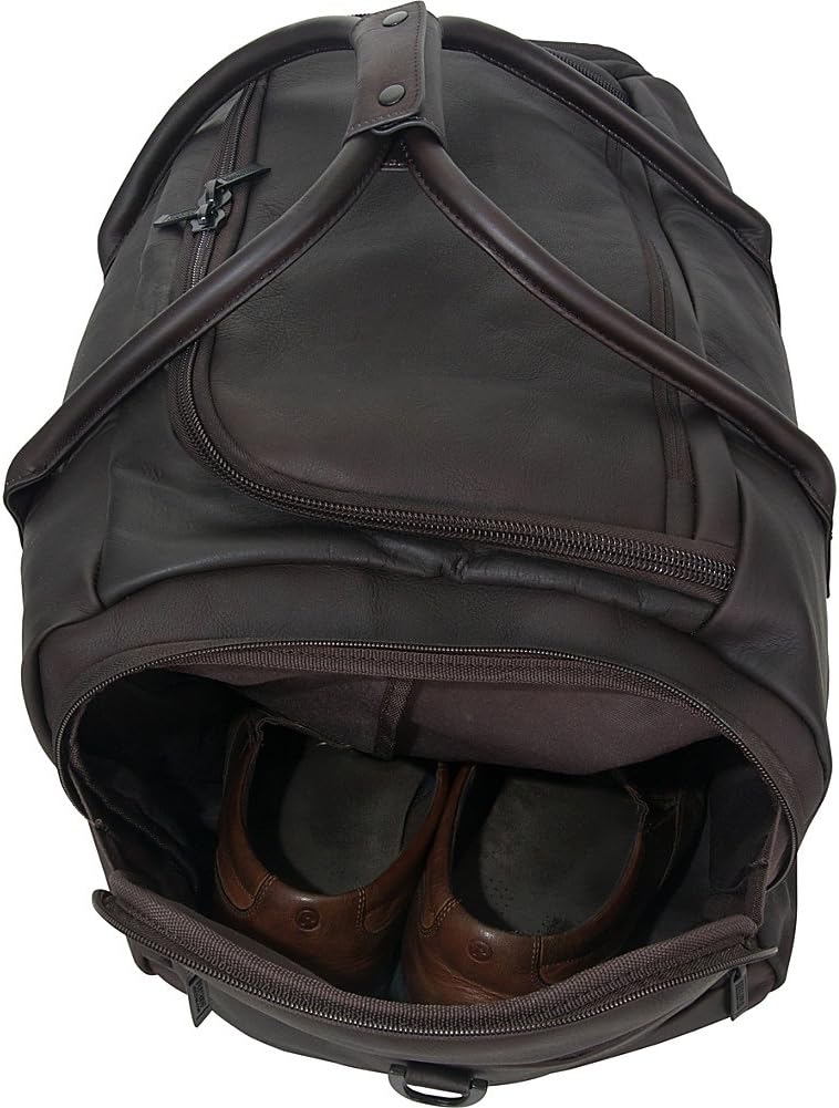 Kenneth Cole REACTION Duff Guy Colombian Leather 20" Single Compartment Top Load Travel Duffel Bag, Cognac