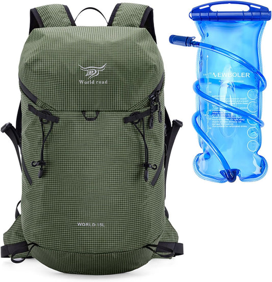15L Hydration Backpack with 2L Water Bladder Water Backpack for Women, , Lightweight & Comfortable Running Vest for Running, Hiking, Cycling, Climbing, Camping, Biking,Rave