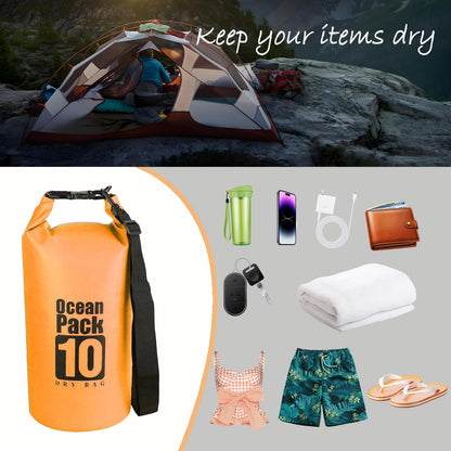 Dry Bag Waterproof Backpack 5L/10L/20L/30L Roll Top Waterproof Bag,Floating Dry bags for Kayaking,Swimming,Boating,Camping,Beach.