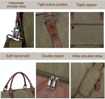 Weekender Overnight Bag Carry On Bag Travel Bag with Shoe Pouch