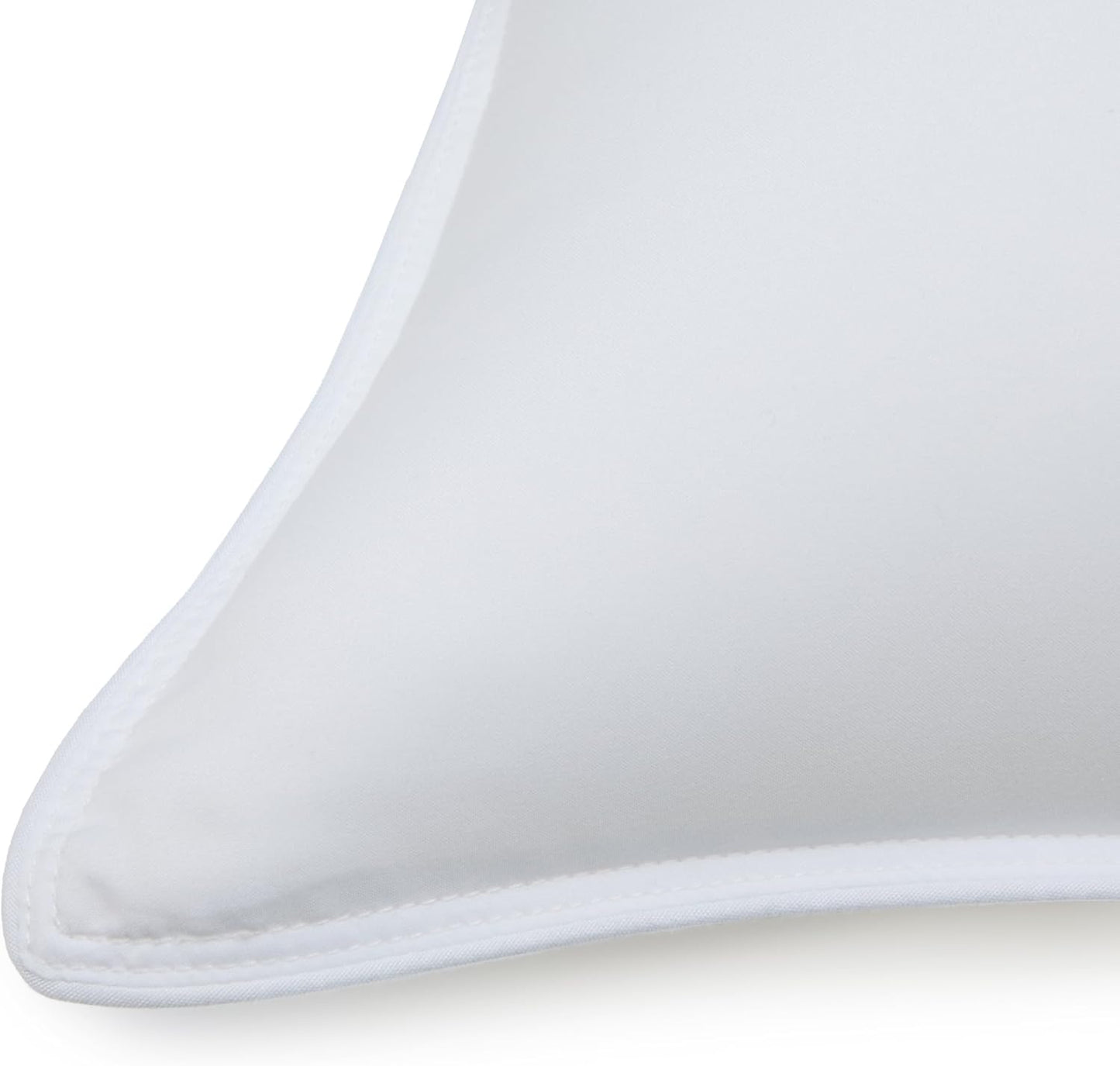 Amazon Basics Down Alternative Bed Pillows, Medium Density For Back and Side Sleepers, King, 2-Pack, White, 36 in L x 20 in W